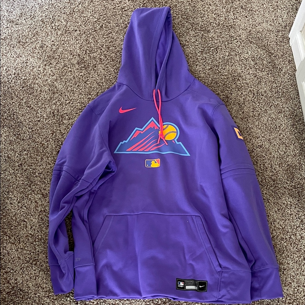 Nike MLB Colorado Rockies Purple Hoodie – XL – Rare Alternate (Fanatics EXCL)